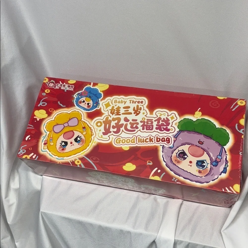 Labubu Baby Three Good Luck Bag 3 mystery plushies sealed blind draw box